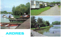 Carte Postale 62. Ardres  Camping La Frégate  Pêcheurs  Pédalos Trés Beau Plan - Ardres