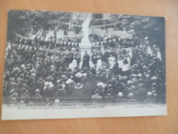 CPA La Capaudière.Cérémonie D'inauguration Du Monument Aux Morts De La Grande Guerre.1er Novembre 1921 - La Pacaudiere