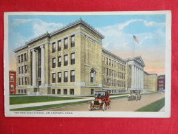 Bridgeport,CT--The New High School--cancel 1918--PJ 122 - Bridgeport