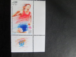 ISRAEL 1991 OLYMPIC GAMES BARCELONA 1992  MINT TAB  STAMP - Ongebruikt (met Tabs)