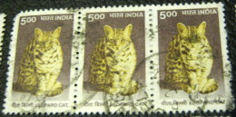 India 2000 Leopard Cat 5.00 X3 - Used - Used Stamps