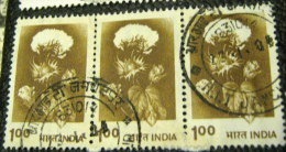 India 1979 Cotton Flower 1.00 X3 - Used - Used Stamps