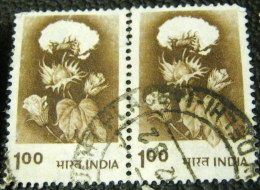 India 1979 Cotton Flower 1.00 X2 - Used - Usati
