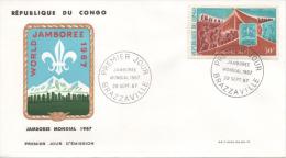 CONGO PA  60 FDC Scout Pathfinder Pfadfinder Jamboree 1967 Brazzaville 1967 - Covers & Documents