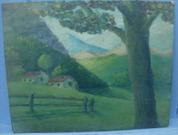 Peinture Sur Panneau, Paysage De Montagne - Other & Unclassified