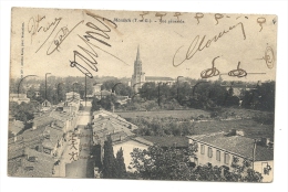 Montech (82) : Vue Générale Du Quartier De L'église En 1905. - Montech
