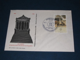 Brief Cover DDR Deutschland 1982 Staatliches Museum Schwerin  Bdeutendes Kunstmuseum - Maschinenstempel (EMA)