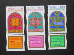 ISRAEL 1976 NEW YEAR FESTIVALS  MINT TAB STAMPS - Unused Stamps (with Tabs)