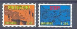 Mih0801 MILIEUBESCHERMING LUCHTVERVUILING WATERVERVUILING VIS ENVIRONMENT CARE FISH SURINAME 1994 PF/MNH - Umweltverschmutzung