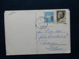 32/395A   CP  TIMBRE JOEGOSLAVIE + AUTRICHE POUR HOLLAND 1970 + OBL. VILLACH - Briefe U. Dokumente