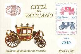 VATICANO VATIKAN VATICAN 1985 ESPOSIZIONE FILATELICA EXPO WORLD STAMP EXHIBITION ITALIA 85 FOGLIETTO SOUVENIR SHEET MNH - Blocs & Feuillets