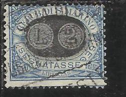 SAN MARINO 1931 TASSE TAXES SEGNATASSE MASCHERINE SOPRASTAMPATO LIRE  2 SU 5 CENT. TIMBRATO USED - Timbres-taxe