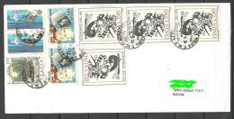 ITALY Italie Italia Letter To Estonie Estonia Estland 2013 Interesting Stamps Black Penny Europa CEPT Etc - 2011-20: Marcofilie