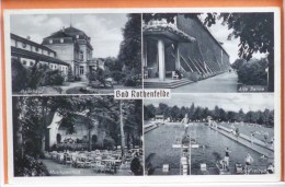 Cpa Bad Rothenfelde Multi Vues Badehaus Alte Saline Musikpavillon Sole Freibad PISCINE Voyagé 1938 Timbre Dortmund Horde - Bad Rothenfelde