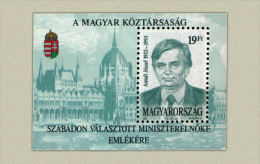 Hungary 1993. Josef Antall Minister President Sheet MNH (**) Michel: Block 229 / 1.80 EUR - Nuovi