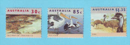 AUSTRALIE AUSTRALIA EMEU CROCODILE PELICAN 1994 / MNH**  / BJ 680 - Pelícanos