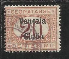 ITALY OVERPRINTED SOPRASTAMPATO D'ITALIA VENEZIA GIULIA 1918 TASSE TAXES  SEGNATASSE 20 CENT. USED TIMBRATO - Venezia Giulia