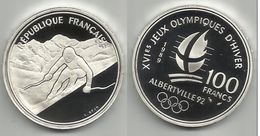 100 FRANCS ALBERVTVILLE . 1992 . SKI ALPIN . - 100 Francs