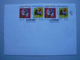 Griechenland 2110/1 C MH/booklet-FDC, EUROPA/CEPT 2002, Zirkus - FDC