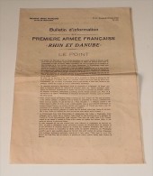 Bulletin D'information De La 1ère Armée Française Du 22 Juin 1945 - Frans