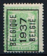 België PRE 319 A** Belgique 1937 België - Sobreimpresos 1936-51 (Sello Pequeno)