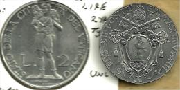 VATICAN 2 LIRE MAN FRONT POPE PIUS XII INSIGNIA BACK 1941 YEAR 3 UNC KM27 READ DESCRIPTION CAREFULLY !!! - Vatikan