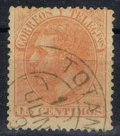 Sello 15 Cts Alfonso XII 1882, Trebol TOTANA (Murcia) Num 210 º - Used Stamps