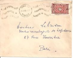 N°Y&T  317  TUNIS     Vers   PARIS Le   24 JUIN1948 - Brieven En Documenten