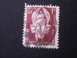 A . O . F .  Service  ( O )  De  1958    "   Masques  Divers   "      N° S 1       1 Val . - Used Stamps