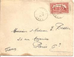 N°Y&T  112   ORAN  Vers   PARIS    Le   11 JUILLET    1937 - Lettres & Documents
