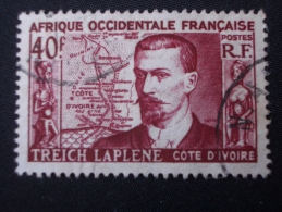 A . O . F .   ( O )    De  1952    "    Marcel Treich  - Laplène "      N° 47       1 Val . - Gebruikt