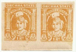 INDIA ORCHHA STATE MNH 1 R FORGERY IMPERF - Orchha