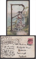 India  1908  KE  Pretty Women  Jubbulpore Used Picture Post Card  # 49163 Indien Inde - 1902-11 Koning Edward VII