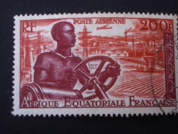 A . E . F .  Aérien  ( O )  De  1955    "   Ressouces  Mécanisations     "     N°  A 60       1 Val . - Used Stamps