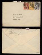 Portugal 1935 Cover Nice 3 Color Franking To LONDON - Storia Postale