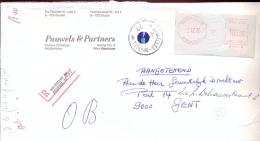 Omslag Enveloppe Aangetekend  Stempel Bruxelles Brussel 23 - Pub Reclame Pauwels & Partners 1986 - Enveloppes