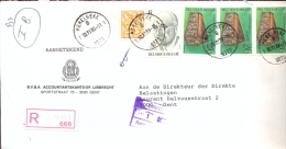 Omslag Enveloppe Aangetekend Stempel Merelbeke 668 - Reclame Libbrecht Gent 1988 - Omslagen