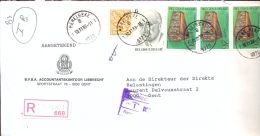 Omslag Enveloppe Aangetekend Stempel Merelbeke 668 - Reclame Libbrecht Gent 1988 - Sobres