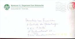 Omslag Enveloppe Stempel Zele - Pub Reclame Deprouw - Van Driessche 1988 - Buste