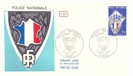 FRANCE - ENVELOPPE PREMIER JOUR D'EMISSION - POLICE NATIONALE - 1976 - Lettres & Documents