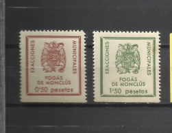 445-SELLOS ESPAÑA GUERRA CIVIL VIÑETAS  FOGÁS DE MONCLÚS LOCALS 0,50+1,50 PTS. STAMPS SPAIN CIVIL WAR BULLETS Monclus Fo - Nationalist Issues