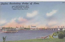 Florida St Augustine Skyline Overlooking Bridge Of Lions And Matanzas Bay - St Augustine