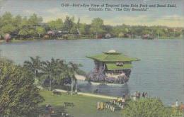 Florida Orlando Birds Eye View Of Tropical Lake Eola Park And BAnd Shell The City Beautiful - Orlando