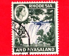 Rhodesia & Nyasaland - Usato - 1959 - Cascate - Victoria Falls - 6 - Rodesia & Nyasaland (1954-1963)