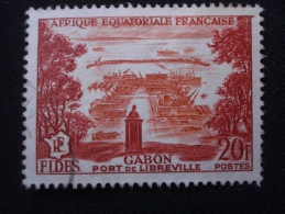 A . E . F .   ( O )  De  1956    "   Port  De  LIBREVILLE    "     N° 235          1 Val . - Used Stamps