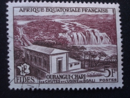 A . E . F .   ( O )  De  1956    "   Chutes  Et  Usine  De  Boali    "     N° 232          1 Val . - Oblitérés