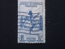A . O . F .   ( O )  De  1947    "     Série Courante - Danse Des Fusils à Trarza   "     N° 24          1 Val . - Used Stamps