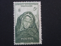 A . O . F .   ( O )  De  1947    "     Jeune Femme  De  Tin - Deïla   "     N° 37          1 Val . - Used Stamps