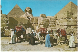 CP EGYPTE  - GIZA - The Great Sphinx And Keops Pyramid  - 090 - Guiza