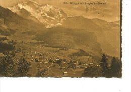 BE WENGEN MIT JUNGFRAU N°602 1911 TIMBRE - Wengen